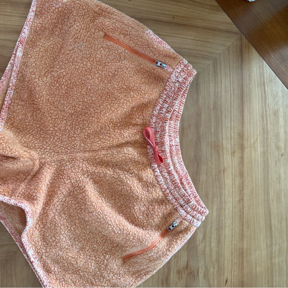 Cozy Orange Fleece outdoor voices Women's Shorts